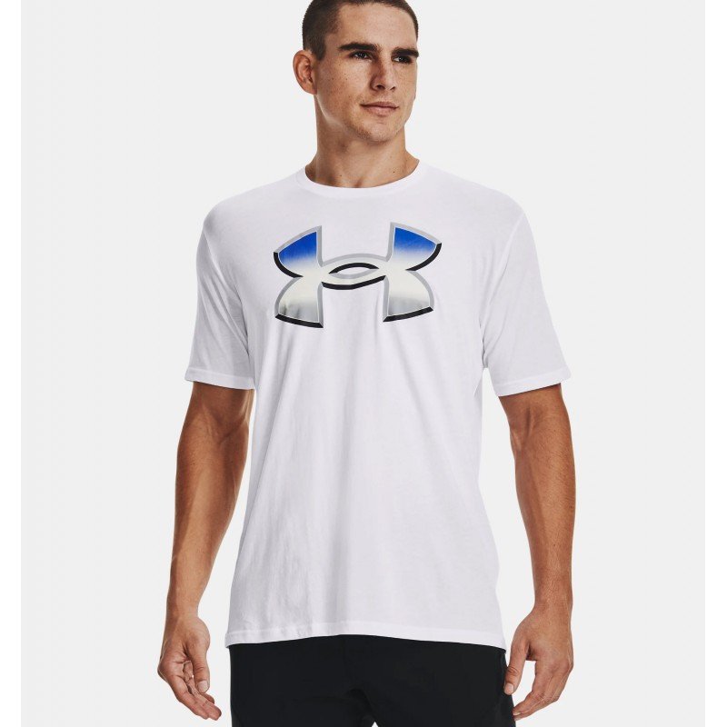 Under Armour Men's Big Logo 2.0 Short Sleeve T-Shirt - تيشيرت أندر آرمر بيج لوجو 2.0 بأكمام قصيرة للرجال لون أبيض