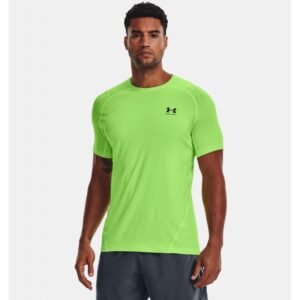 Under Armour Men's HeatGear Fitted Short Sleeve T-Shirt - تيشيرت أندر آرمر هيت-جير ارمر فيتد بأكمام قصيرة للرجال لون أخضر