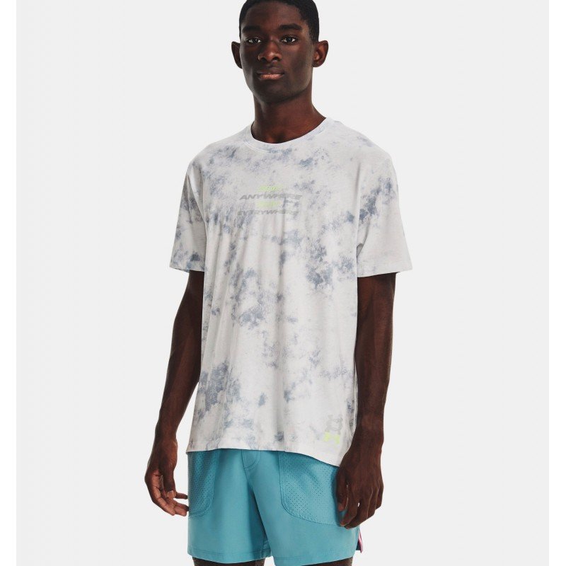 Under Armour Men's Run Anywhere T-Shirt - تيشيرت أندر آرمر رَن انيوير للرجال لون رمادي