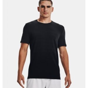Under Armour Men's Seamless Lux Short Sleeve T-Shirt - تيشيرت أندر آرمر سيملس لوكس بأكمام قصيرة للرجال لون أسود