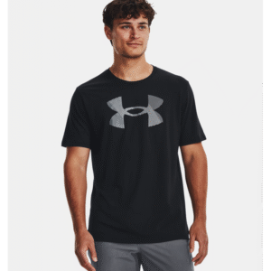 Under Armour Men's UA Big Logo Fill Short Sleeve T-shirt-تيشيرت اندر ارمور بيج لوجو فيل للرجال لون أسود