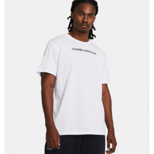 Under Armour Men's UA Heavyweight Logo Overlay Embroidered Short Sleeve