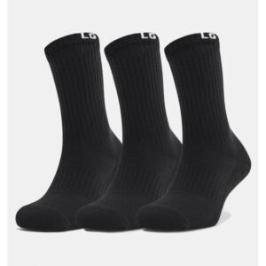 Under Armour Unisex Core Crew (3-Pack) Socks - جوارب أندر آرمر كور كرو للجنسين-3 أزواج لون أسود