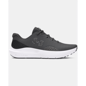 Under Under Men's UA Surge 4 Running Shoes- حذاء اندر ارمور سيرج 4 للرجال لون رمادي ونعل أبيض