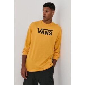 Vans Men's Classic Long Sleeve T-Shirt - تيشيرت فانز كلاسيك بأكمام طويلة للرجال لون أصفر