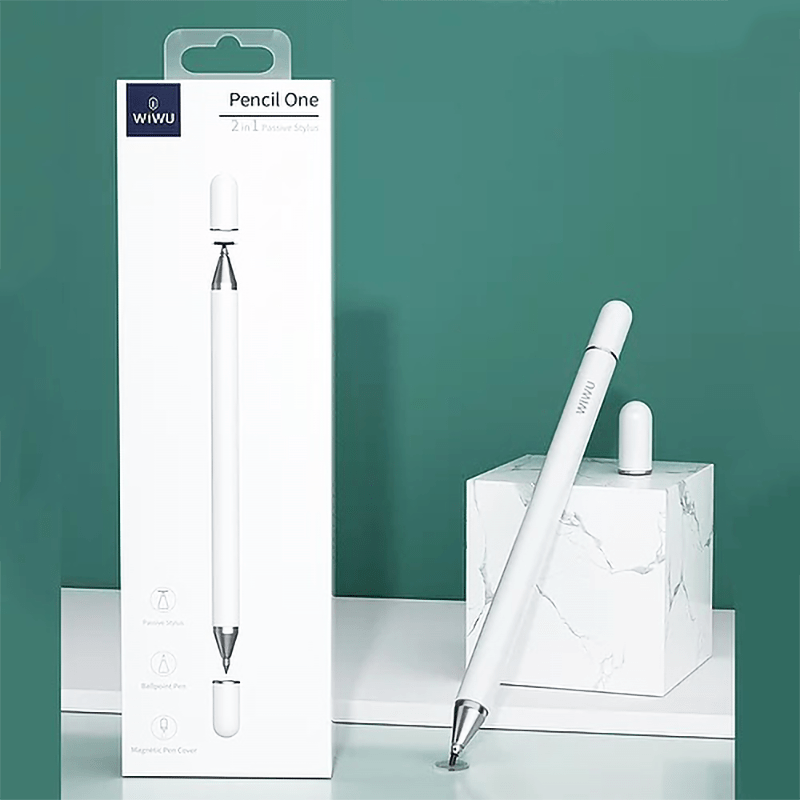 wiwu pencil one 2 in 1 passive stylus قلم لمس للشاشات الذكية