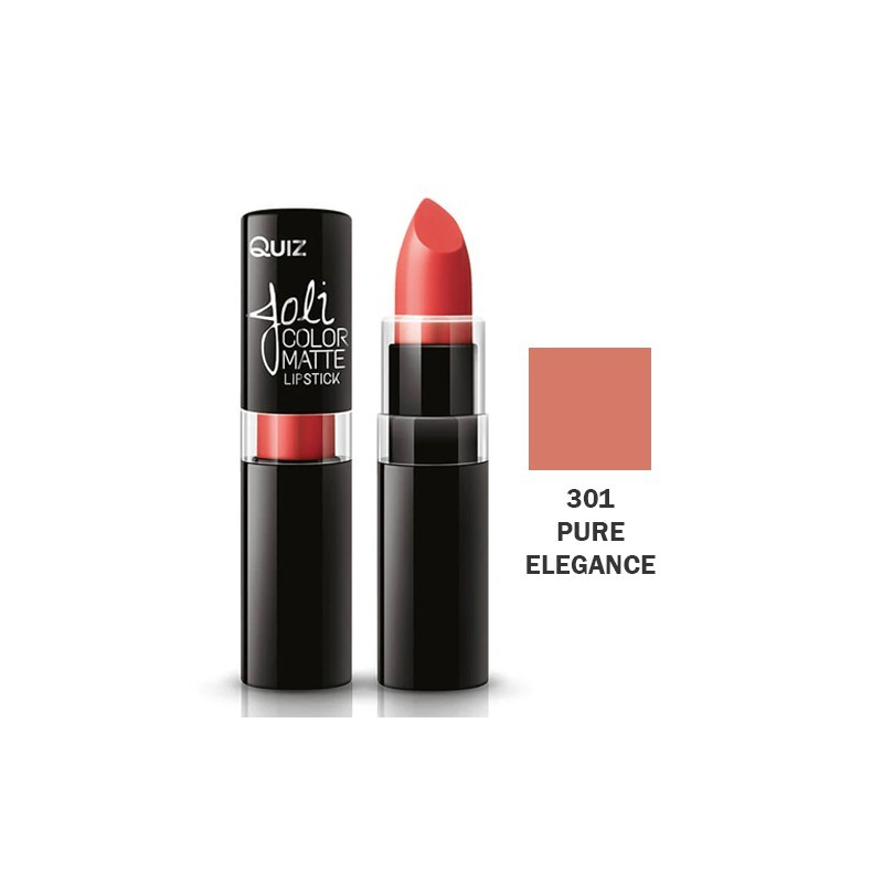 أحمر شفاه مطفي من كويز درجة 301 حجم 3.6 غم- QUIZ - Joli Matte Long Lasting Lipstick (No 301) 3.6g