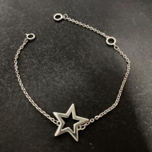 اسوارة فضة النجمة المفرغة عيار 925