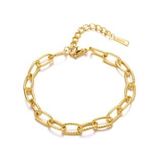 سوار ناعم بتصميم جنزير ذهبي