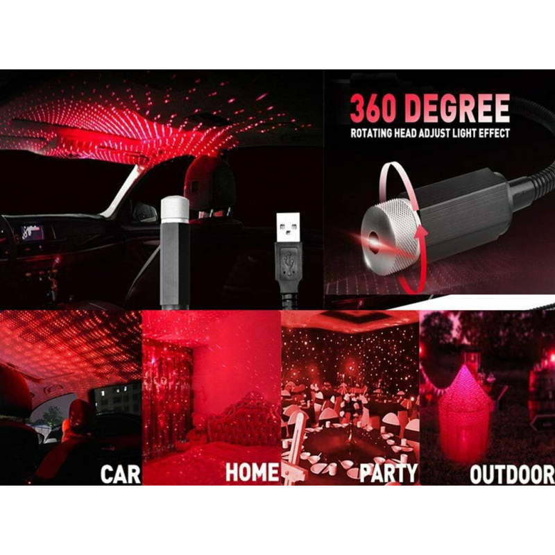 اضاءة الوان للسيارة usb