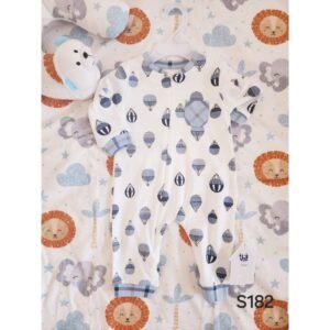 افرهول بيبي قطن بتصميم منطاد لون أبيض