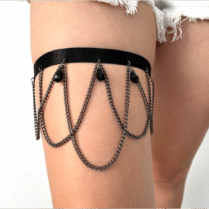 اكسسوار للفخذ للنساء لون أسود