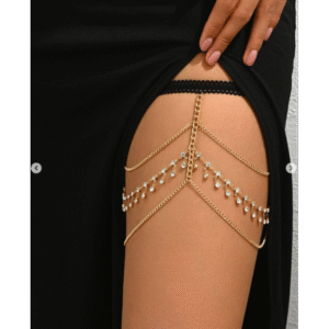 اكسسوار للفخذ للنساء لون ذهبي
