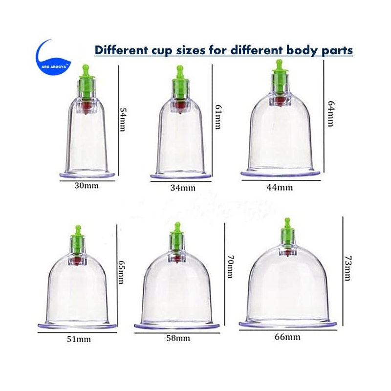 اكواب الحجامة الجافة 6 قطع أحجام مختلفة