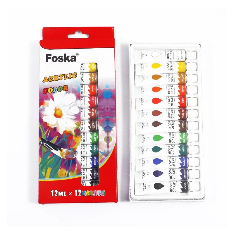 الوان اكريلك 12 لون 12ملم