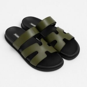 بابوج ستاتي مفتوح لون أخضر زيتي