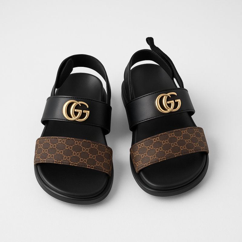 بابوج ستاتي مفتوح نقشة غوتشي لون بني