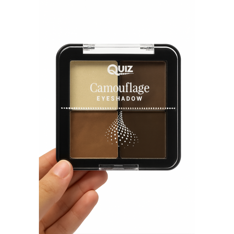 باليت ظلال عيون Camouflage Sahara Nude – 4 ألوان من Quiz Cosmetics