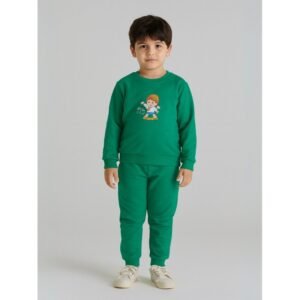 بجامة بأكمام طويلة للأطفال لون أحمر