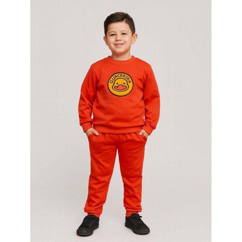 بجامة بأكمام طويلة للأطفال لون أحمر