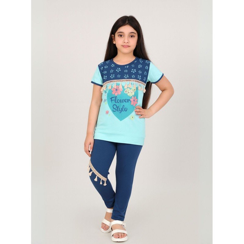 بجامة بناتي قطعتين صيفي