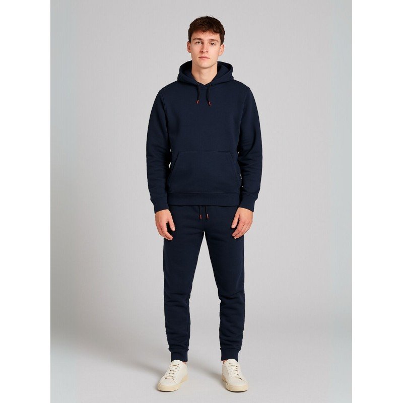 بجامة رياضية قطعتين بأكمام طويلة وطاقية للرجال لون كحلي