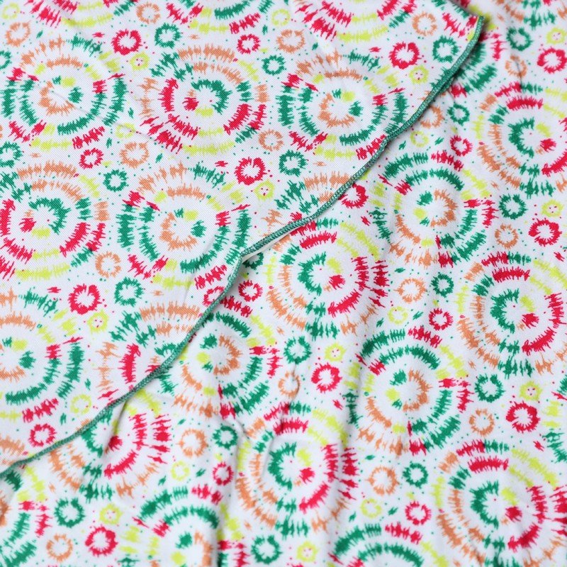 بجامة صيفية للنساء لون أصفر و أخضر وبني