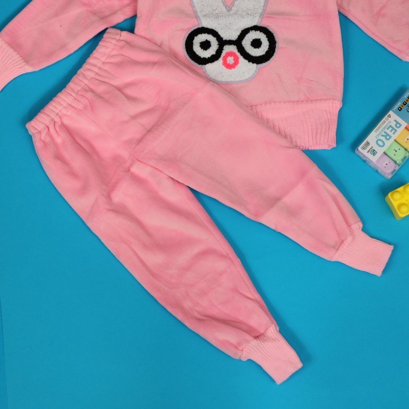 بجامة (قطعتين) للأطفال لون زهري