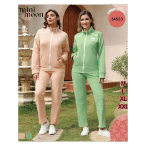 ترينيغ قطن بأكمام طويلة للنساء لون أخضر