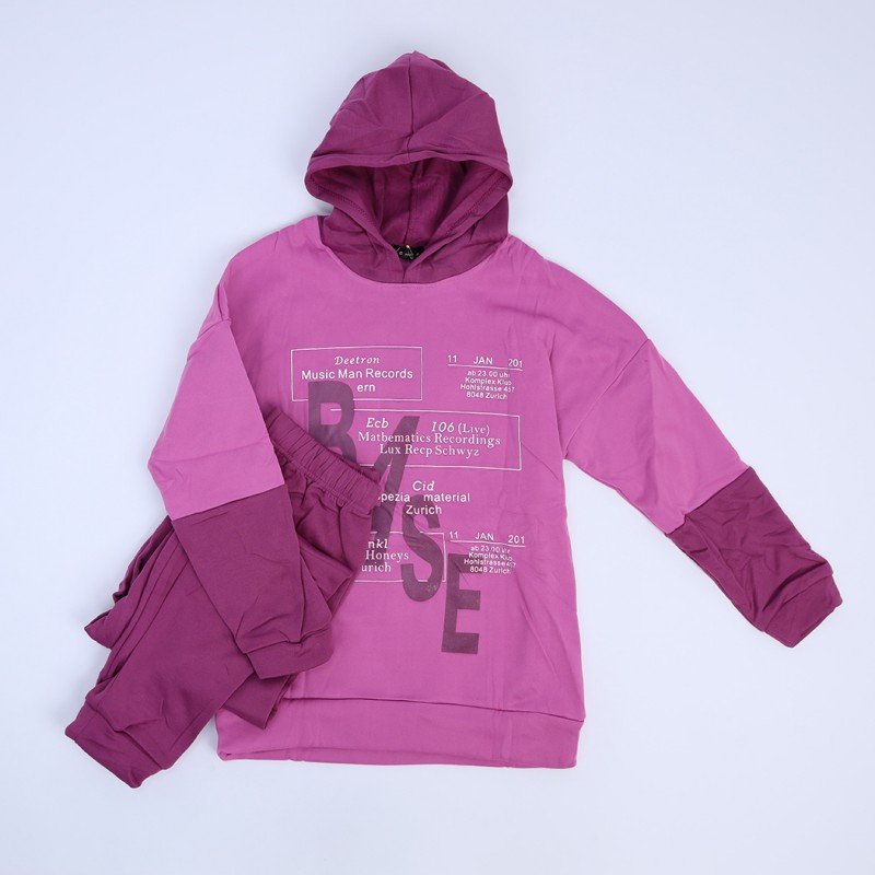 بجامة نسائية مُكونة من قطعتين لون بنفسجي