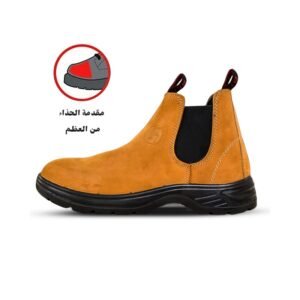 بسطار العمل شبابي مصنوع من الجلد الصناعي الكموش المقاوم للصدمات بمقدمة عظم