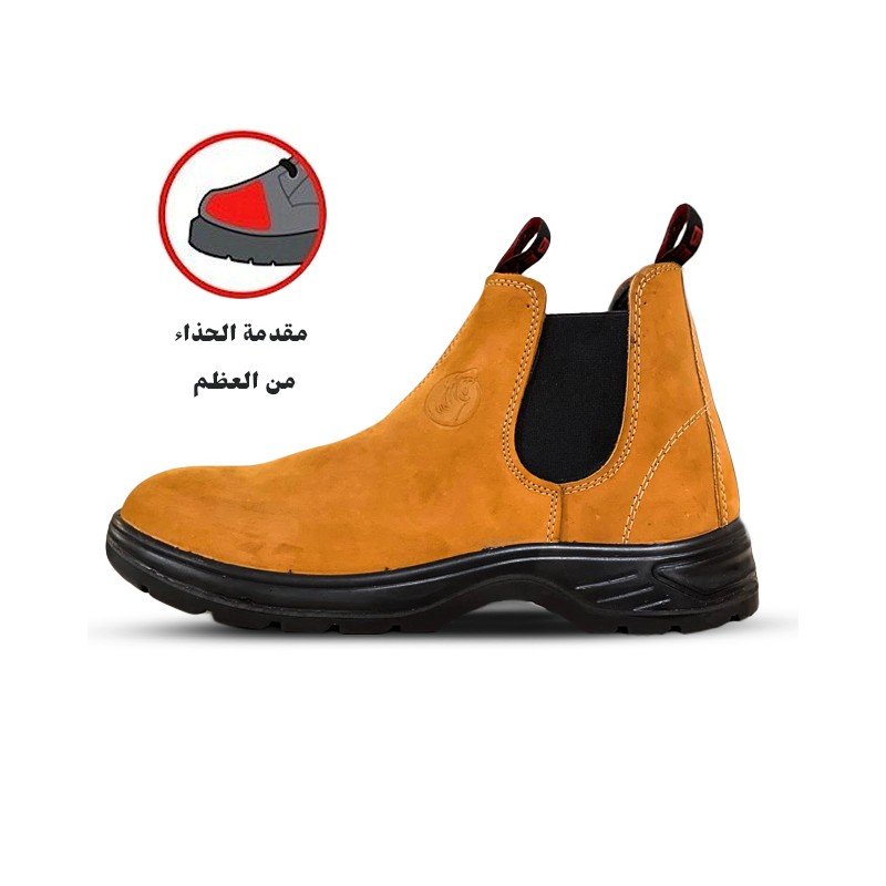 بسطار العمل شبابي مصنوع من الجلد الصناعي الكموش المقاوم للصدمات بمقدمة عظم