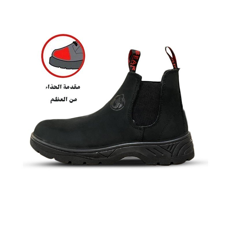 بسطار العمل شبابي مصنوع من الجلد الصناعي الكموش المقاوم للصدمات بمقدمة عظم