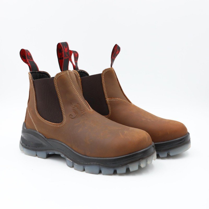 بسطار عمل من Scorpion مقدمة حماية حديد للرجال لون بني