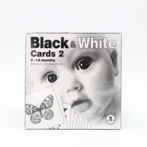بطاقات تعليمية أبيض و أسود للأطفال من عمر 0 - 12 شهر