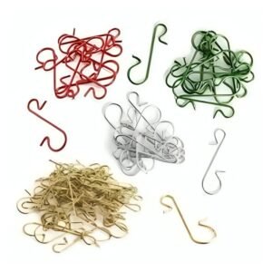 بكج 50 قطعة على شكل حرف S لتعليق الزينة في المنزل وفي المناسبات السعيدة - لون ذهبي