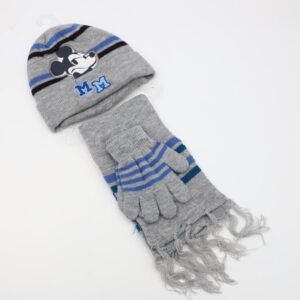 بكج MICKEY MOUSE طاقية + كفوف + لفحة لون سكني