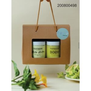 بكج العناية بالجسم مقشر جسم ومرطب للجسم نكهة ليمون حجم 8OZ