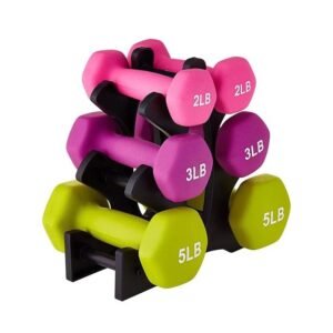 بكج اوزان 7 قطع ( زوج من 2LB + زوج من 3LB + زوج من 5LB + ستاند )