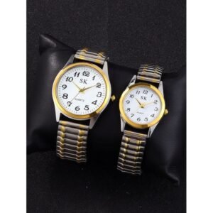 بكج ساعة عدد 2 للكبلز -- حزام ستانلس مضاد للصدأ - لون ذهبي