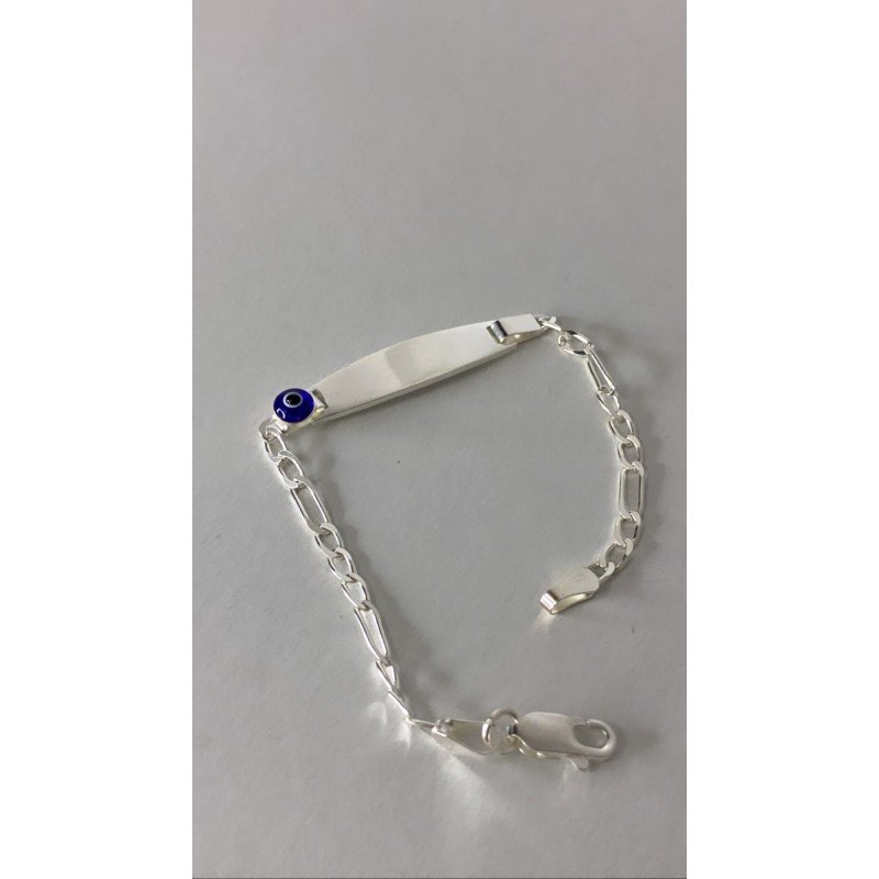 بلاك فضة اطفال مع خرزة زرقة عيار 925