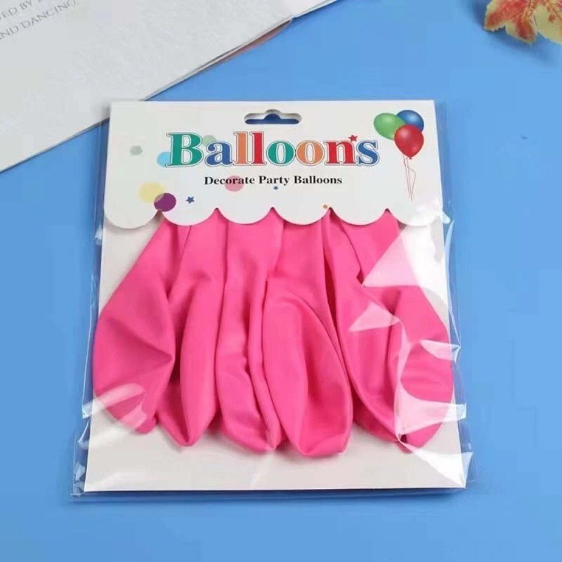 بلالين الحفلات واعياد الميلاد جودة ممتازة ( 10 بلالين ) لون زهري غامق