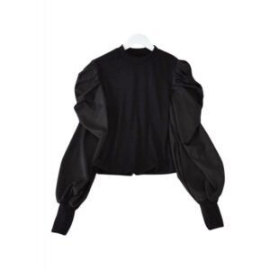 بلوز بناتي لون اسود كم طويل