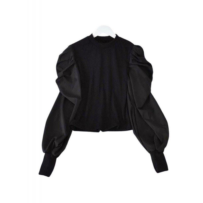 بلوز بناتي لون اسود كم طويل