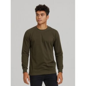بلوزة بأكمام طويلة للرجال لون أخضر