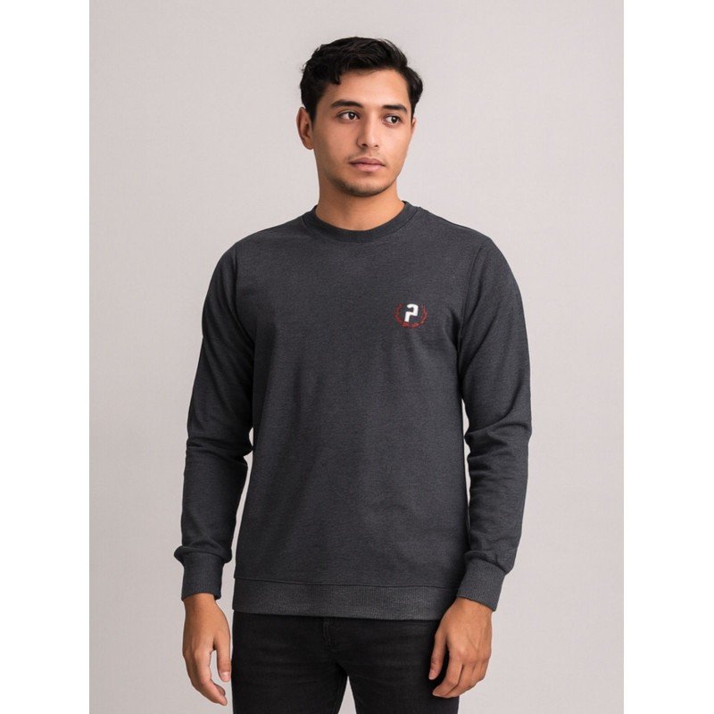 بلوزة بأكمام طويلة للرجال لون رمادي