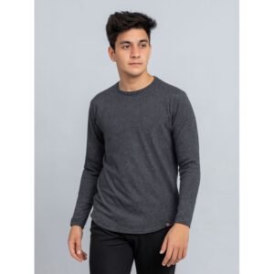 بلوزة بأكمام طويلة للرجال لون رمادي
