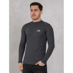 بلوزة بأكمام طويلة للرجال لون رمادي فاتح