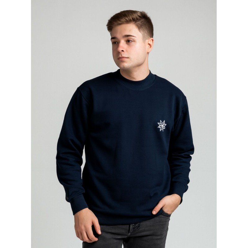 بلوزة بأكمام طويلة للرجال لون كحلي