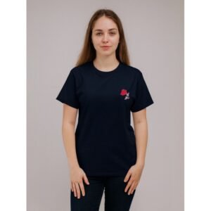 بلوزة بأكمام قصيرة للنساء لون أسود